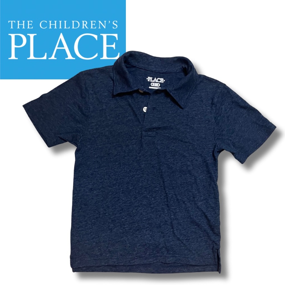 Children’s Place Boys Dark Blue Navy Short Sleeve Polo-style Shirt, Small 5/6